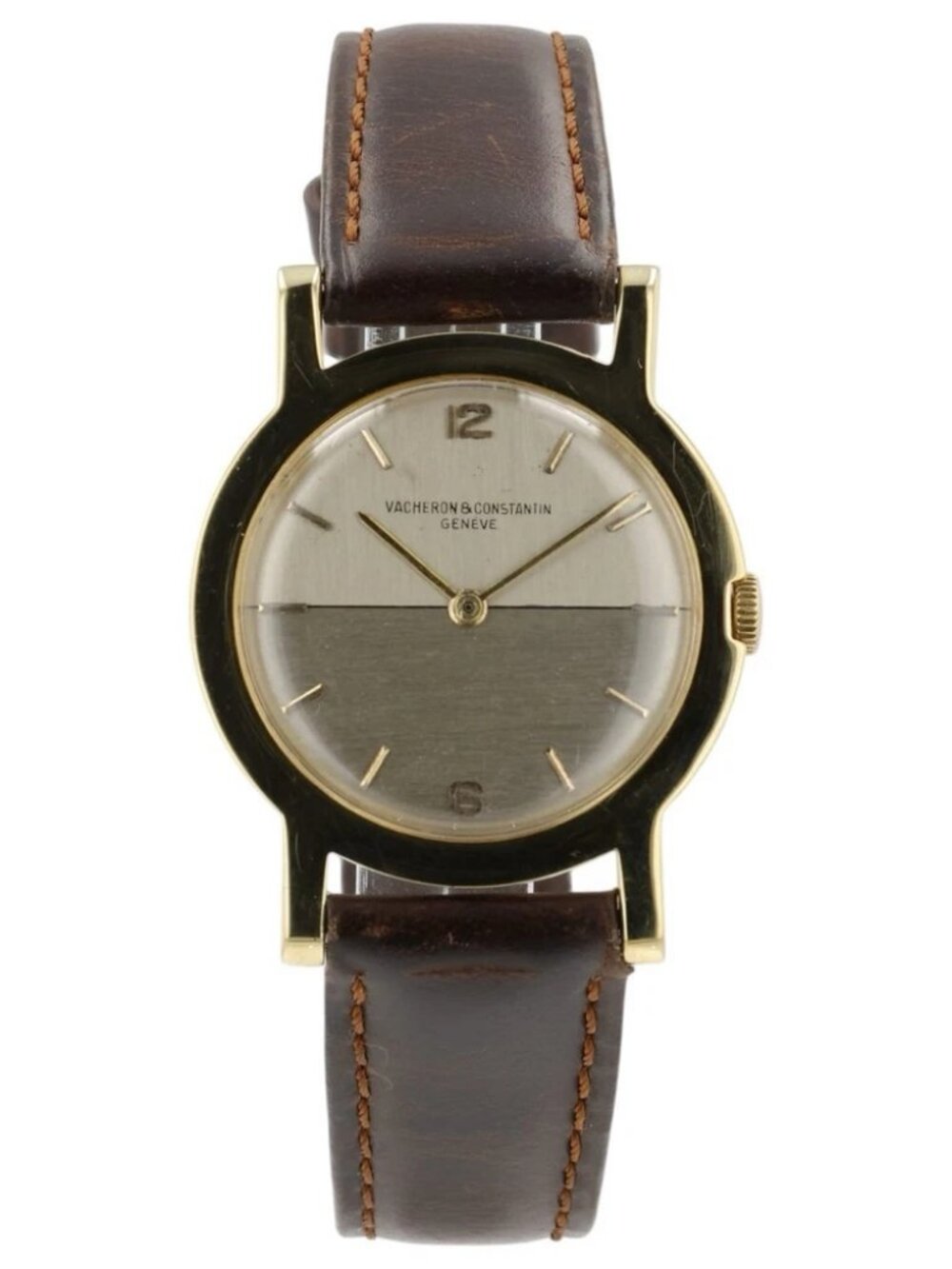 Vacheron Constantin Silver Sector Dial 18k Yellow Gold 32mm Wind Up Watch